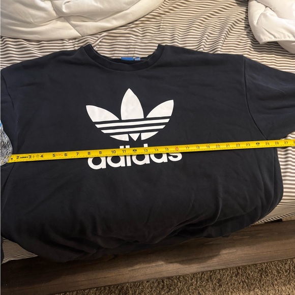 Adidas Black trefoil crew neck sweatshirt Top - Picture 4 of 4